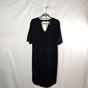 Stillwater Front Eyelit Black Maxi Dress Size XS